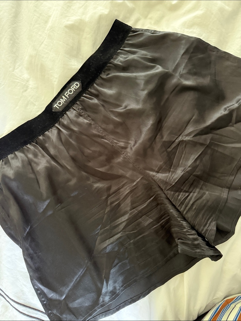Tom Ford Sheer Black Satin Skort
